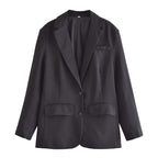 Autumn And Winter New European And American Style Fashion Single-breasted Suit Jacket For Women