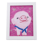 Full Diamond Children 5D  Pig Crystal Furniture Bedroom Decorative Painting