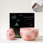 Flower Pattern Tea Whisk Benli Tea Bowl Set