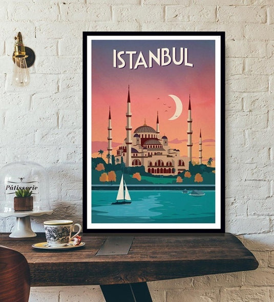 Travel Poster World Travel City Canvas Painting