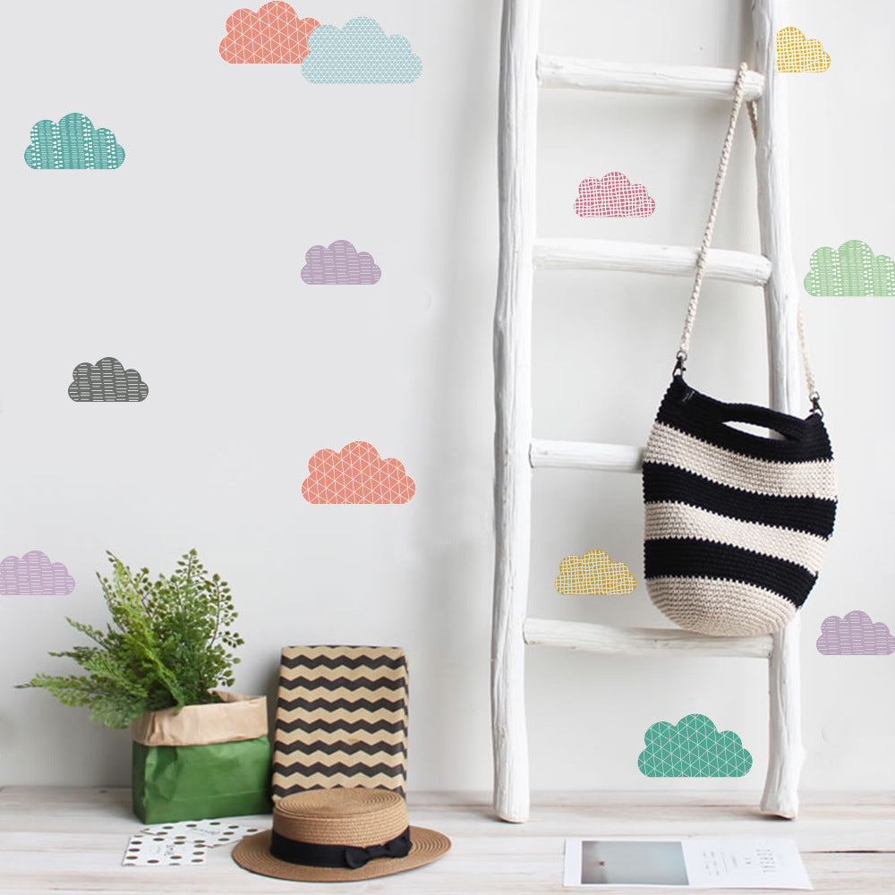 Rainbow Heaven Cloud Wall Stickers Living Room Background Furniture Decoration Stickers