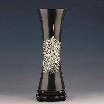 Home Decoration Ceramic Modern Chinese Angel Feather Water Drop Vase