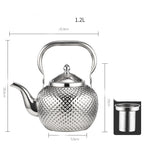Spherical Handle Stainless Steel With Strainer Household Tea Table Kettle