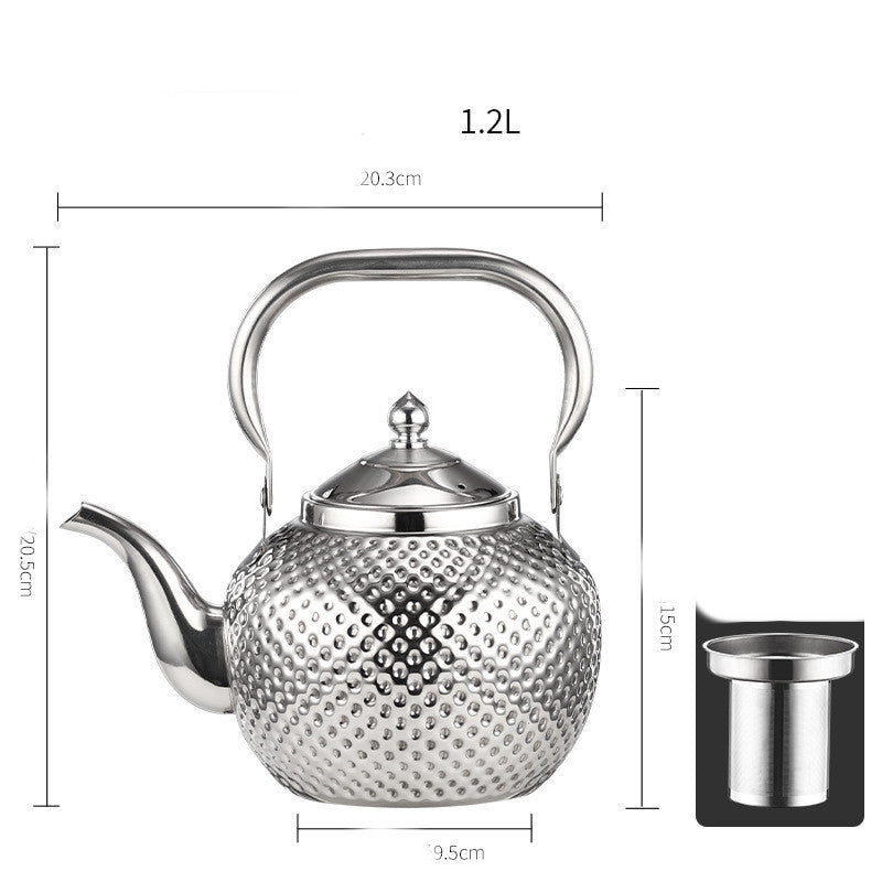 Spherical Handle Stainless Steel With Strainer Household Tea Table Kettle