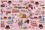 Thick Cotton Cute Cat Print Fabric Handmade DIY Mouth Gold Bag Tablecloth Cloth Cotton Pure Cotton