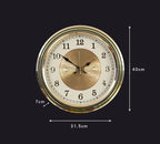 ساعت دیواری بی‌صدا وینزور آرت دکو فلز طلایی – دکوراسیون لوکس مدرن منزل ۴۰ سانتی‌متر