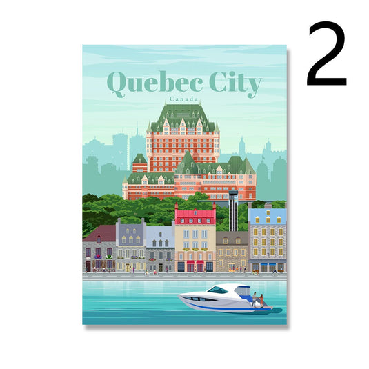 Cape Quebec Cityscape Poster Canvas Painting