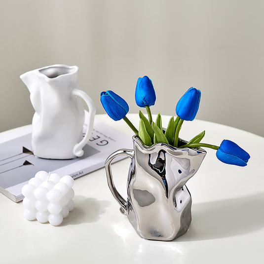 Nordic Luxury Electroplated Ceramic Vase Ornaments