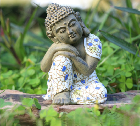 Moderigtigt Sovende Buddha Dekoration Have Statue Håndværk