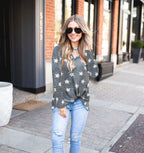 Women's Clothing V-neck Hollow Leopard Print Top