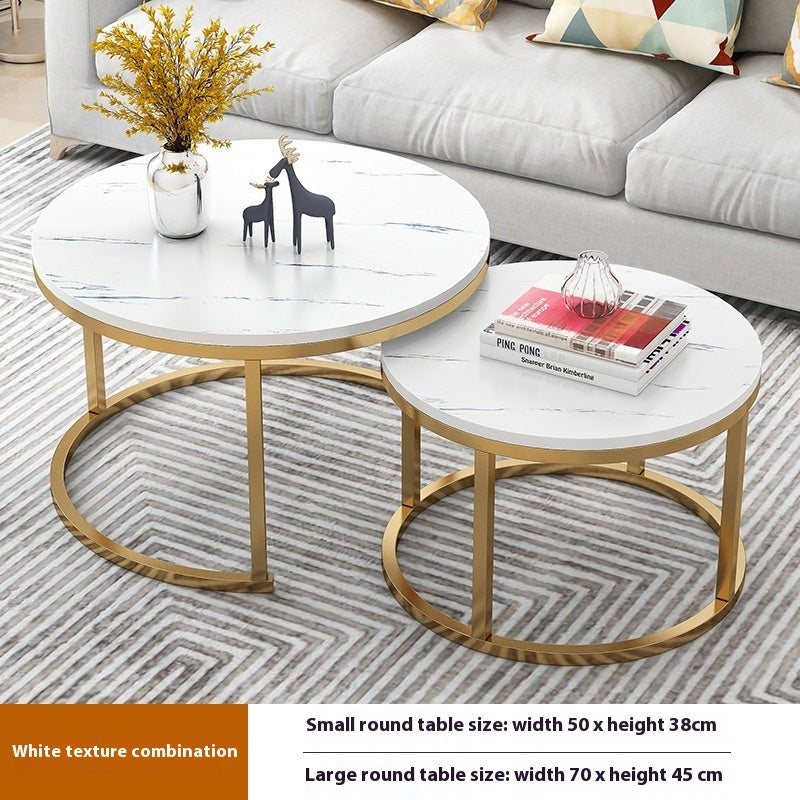 Coffee Table Living Room Creative Round Suit Wrought Iron Tea Table