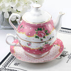 European-style Bone China Tea Set Mother And Son Pot Office