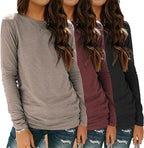 3-piece Long Sleeve Shirt Loose Autumn Top Suit