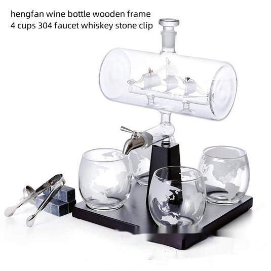 Whisky ensemble de vin costume Vodka armoire à vin cadre en bois voile horizontale bouteille de vin costume à manches de vin