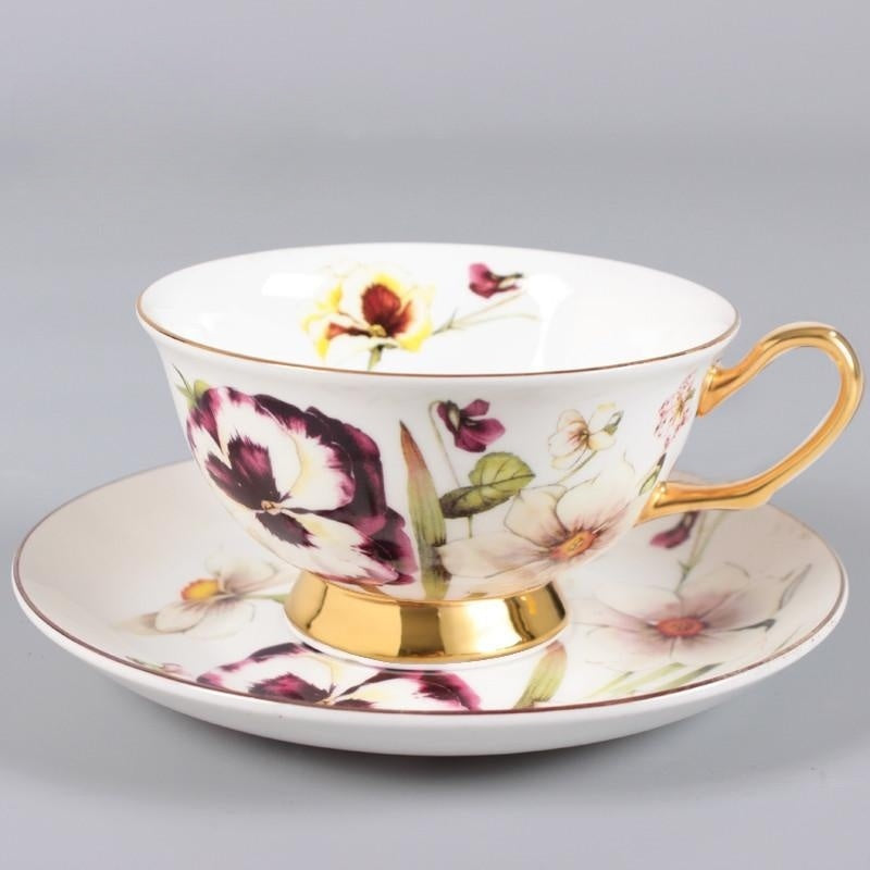 Bone China Afternoon Tea Scented Tea Coffee Ceramic Cup Dish