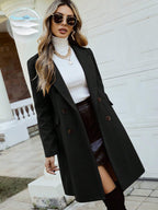 Clasi Double Breasted Lapel Collar Overcoat - Grand Goldman