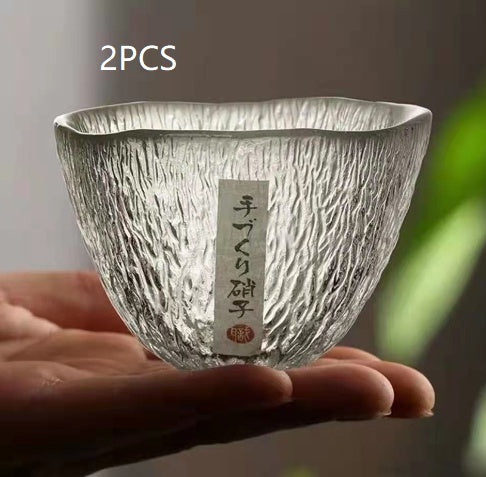 Glass Hammered Japanese Kung Fu Tea Cup
