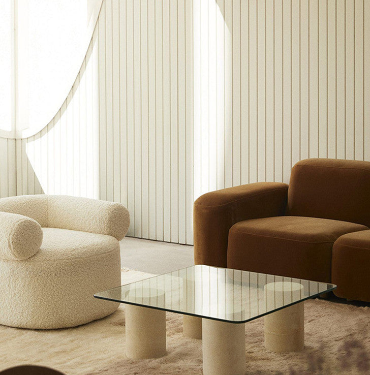 Fauteuil canapé en velours d'agneau style simple photo