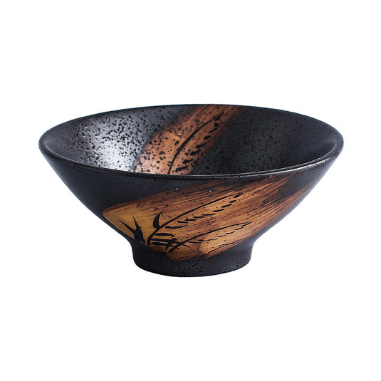 Japanese-style Ceramic Speaker Rice Bowl Household