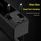 Car Charger Multi-function Storage Box With Dual USB Storage Box