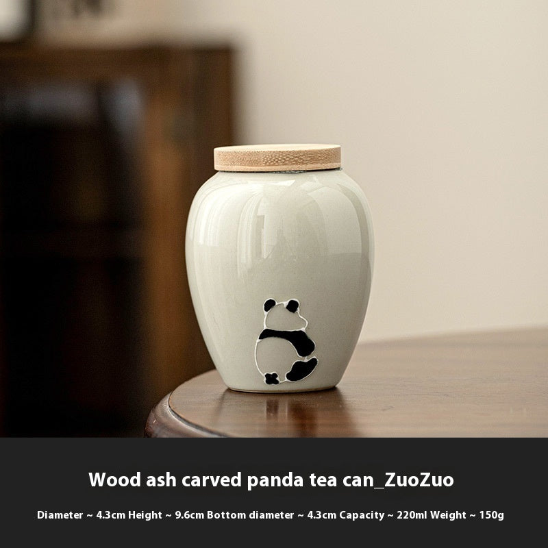 Chinese Retro Panda Ceramic Pot