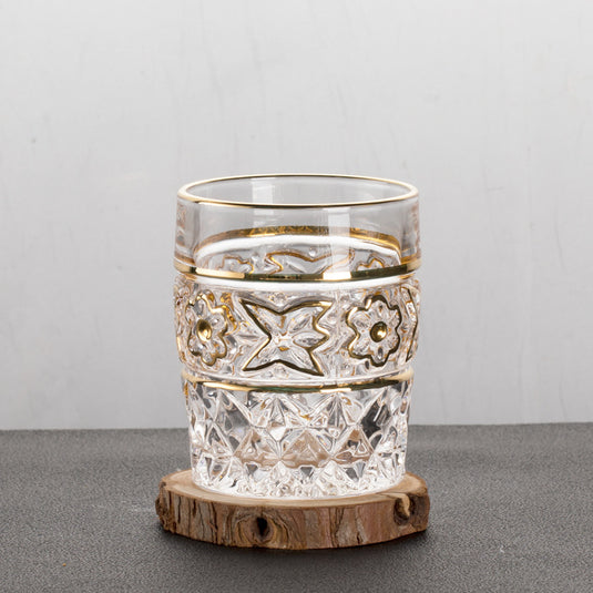 Guldmalet mode krystalglas whisky