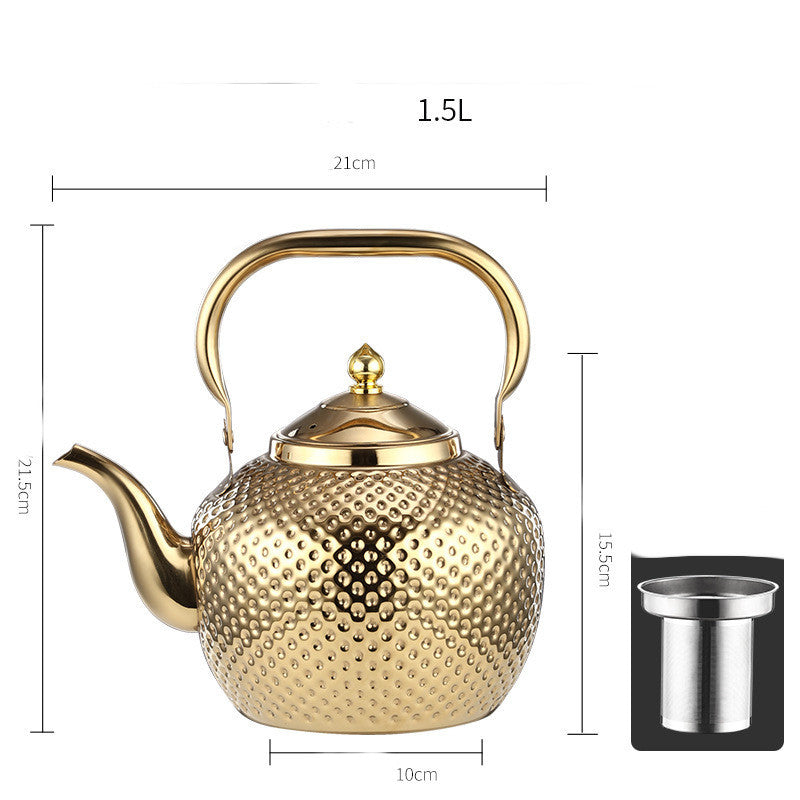 Spherical Handle Stainless Steel With Strainer Household Tea Table Kettle