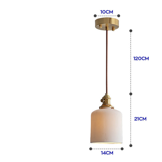 Lustre en porcelaine nordique japonais simple et créatif transmettant la lumière