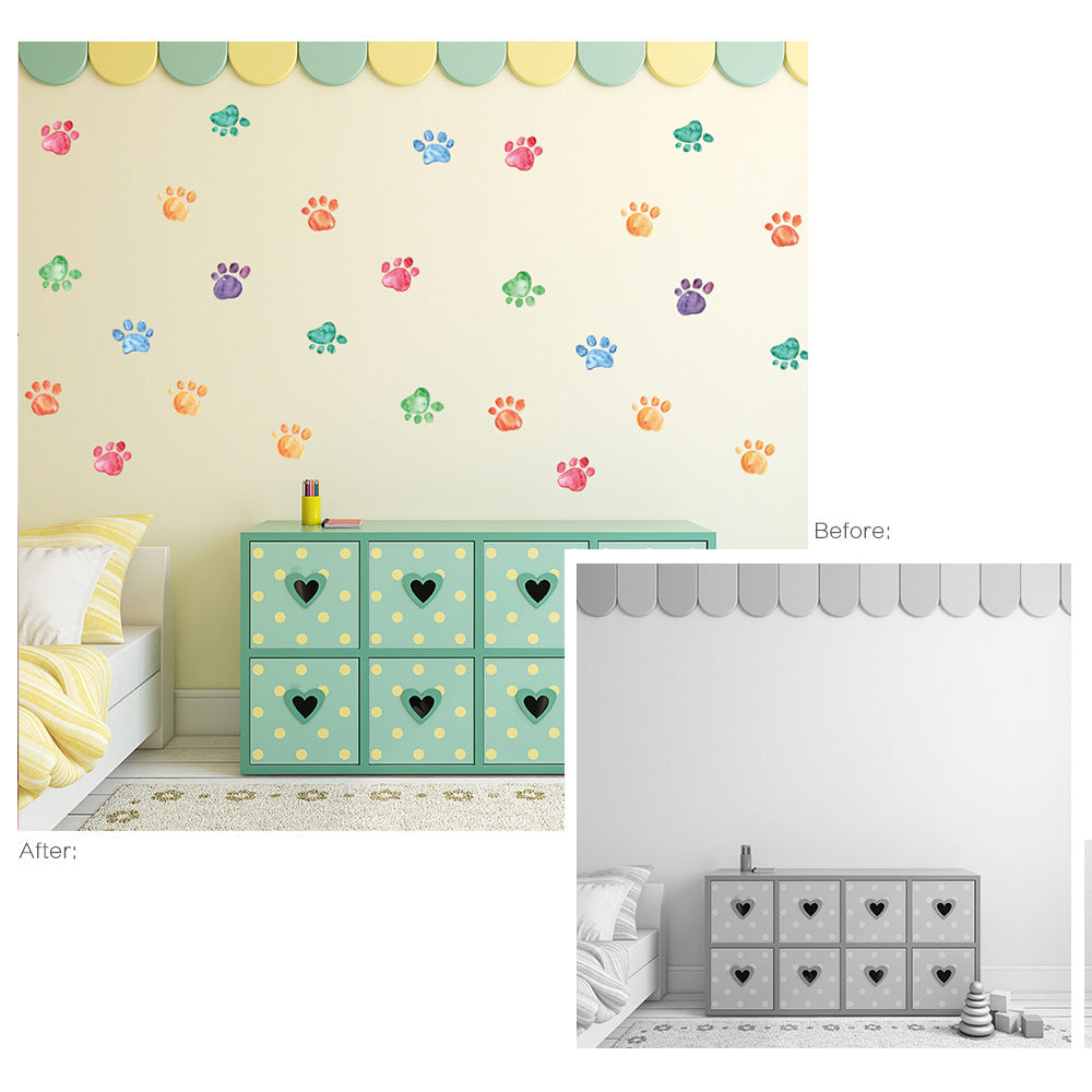 Rainbow Heaven Cloud Wall Stickers Living Room Background Furniture Decoration Stickers