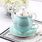 European-style Bone China Tea Set Mother And Son Pot Office