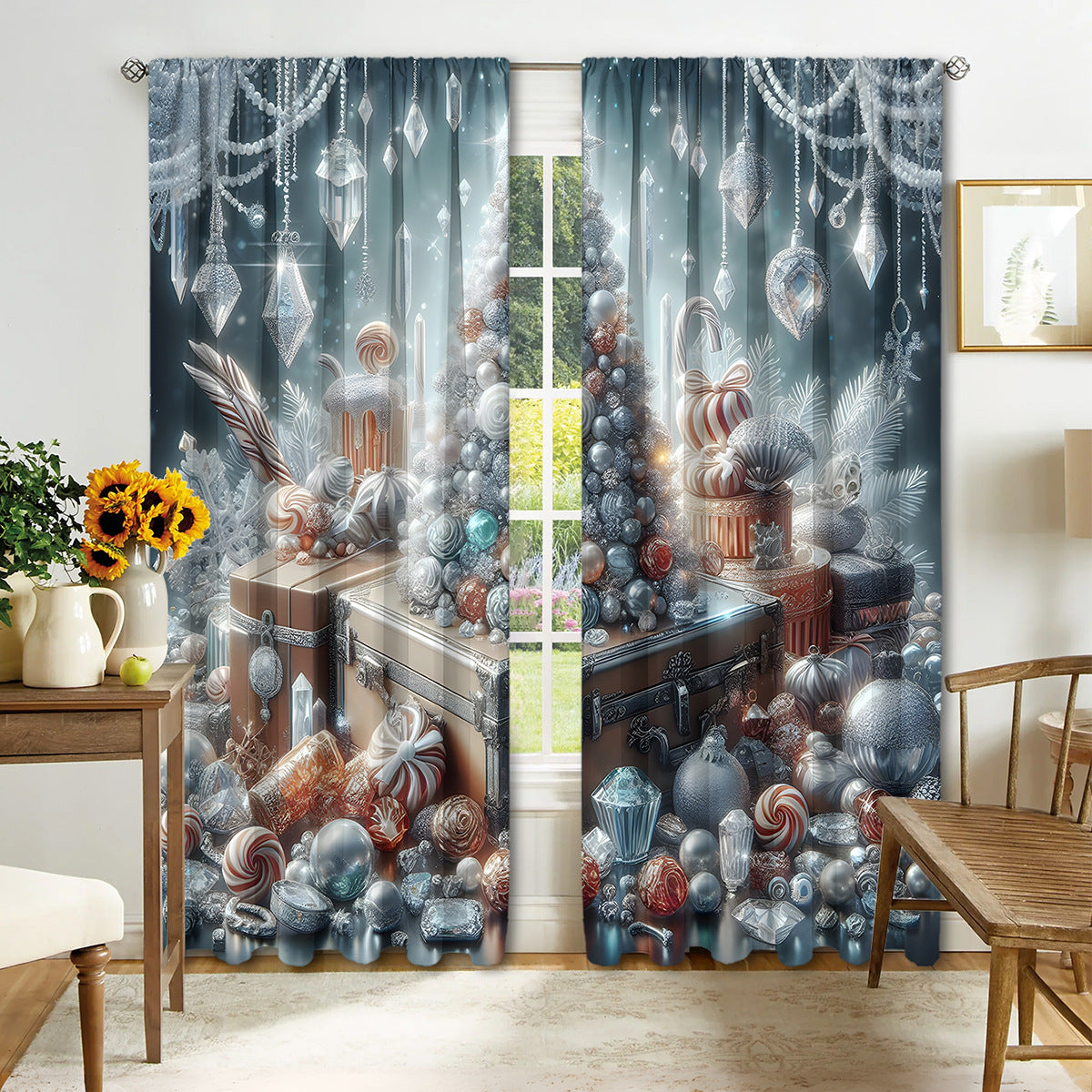 Digital Printed Christmas Curtains