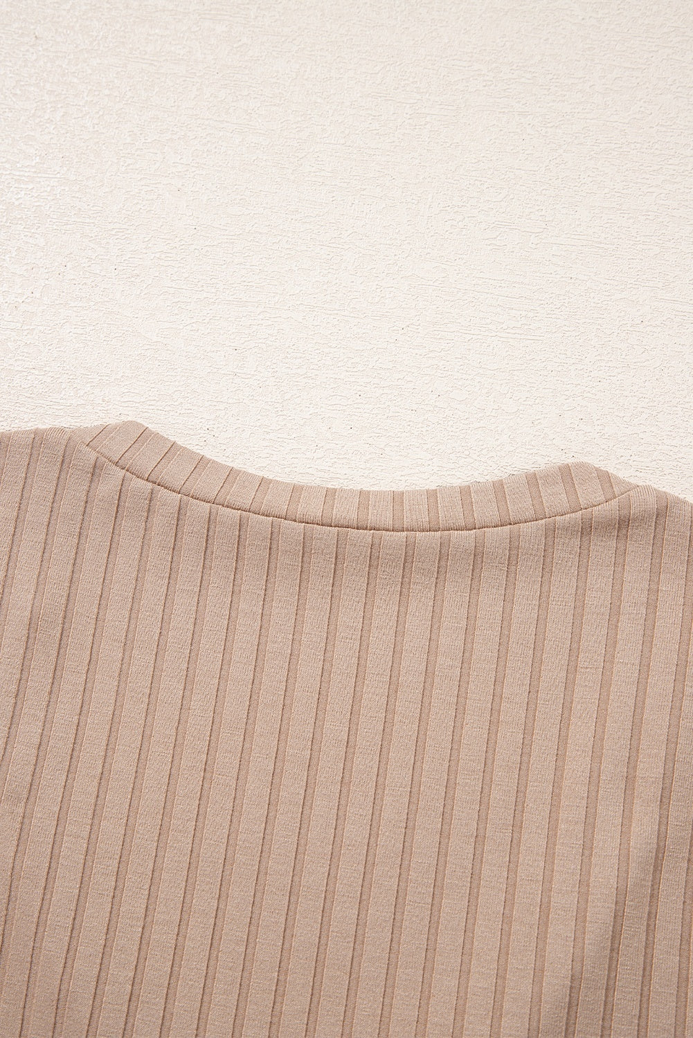 Strawberry  Ribbed Knit V Neck Long Sleeve Slim Fit Top
