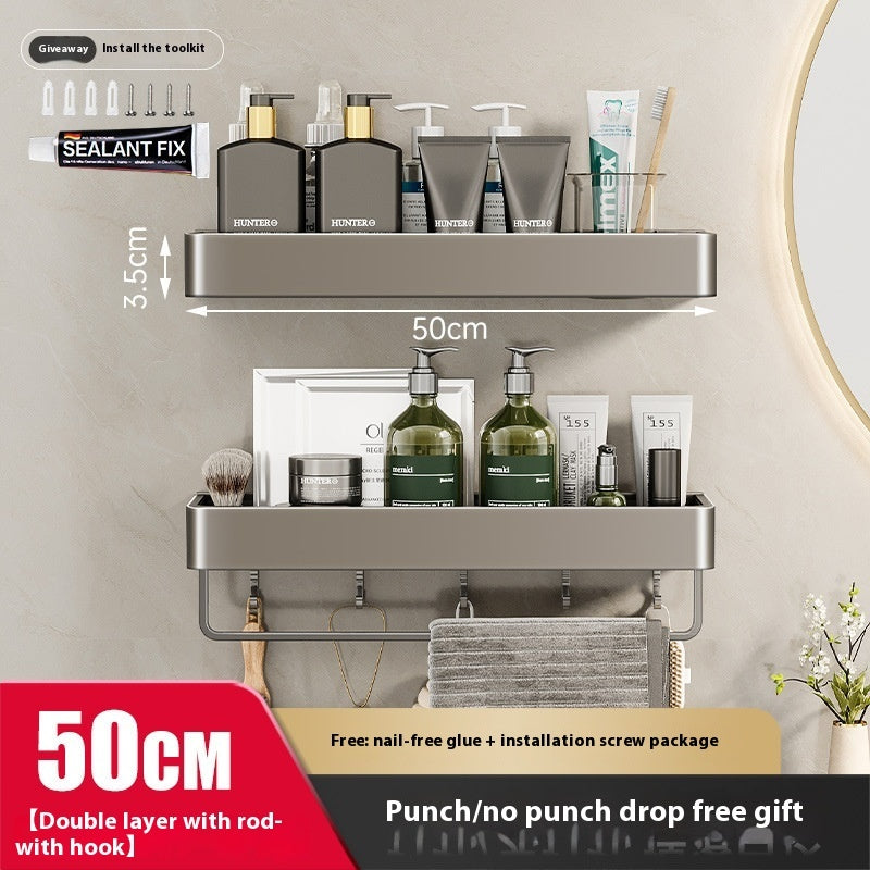 Punch-free Bathroom Storage Rack Bathroom Wall-mounted Storage Rack