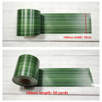 Bark Decorative Titanium Leaf Double Sided Satin Ribbon