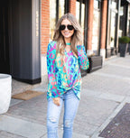 Women's Clothing V-neck Hollow Leopard Print Top