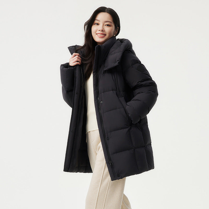 Detachable Hat Mother's Warm All-matching Coat