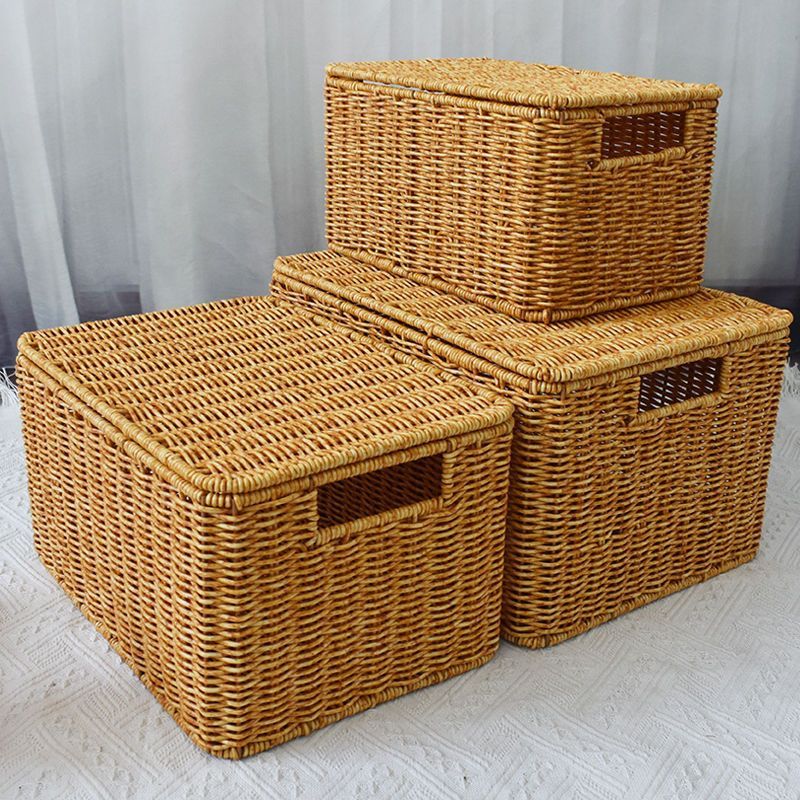Rattan Storage Basket Finishing With Lid