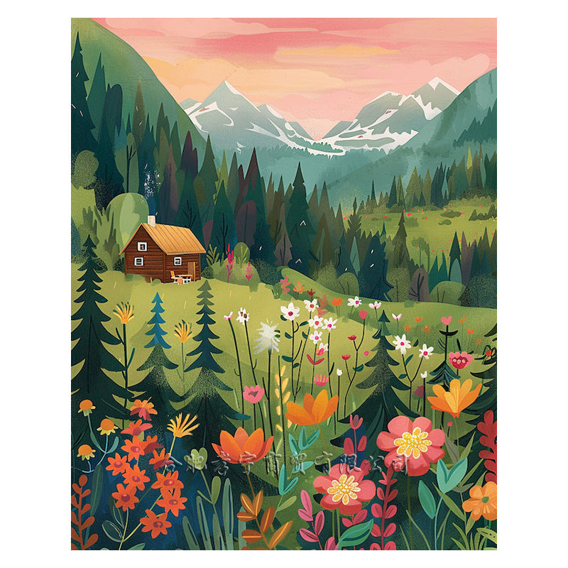 Diamond Beautiful Landscape DIY Handmade Living Room Entrance Decorative Painting