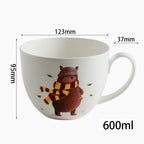 Bone China Mug Ice Cream Cup Large Noodle Cup Water Cup