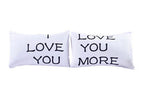 Personality White Couple Pillowcase Kingqueen Bedding