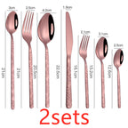 Embossed Textured Handle Steak Cutlery Western Cutlery - Grand Goldman
