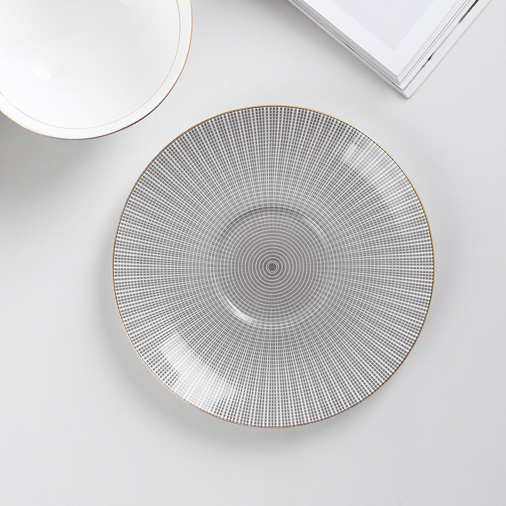 Gold Painted Creative Bone China Coffee Cup Set