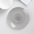 Gold Painted Creative Bone China Coffee Cup Set