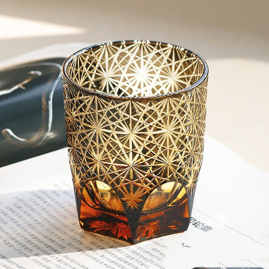 Carved Lead-free Crystal Glass Whisky Tumbler