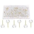 100 Pieces Transparent Pearl Nail Silver Rose Gold Ball Map Push Pin Thumb