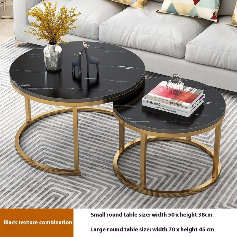 Coffee Table Living Room Creative Round Suit Wrought Iron Tea Table