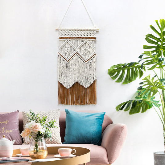 Living Room Decorative Wall Hangings Hand-woven Tapestry Tassel Cotton String Production