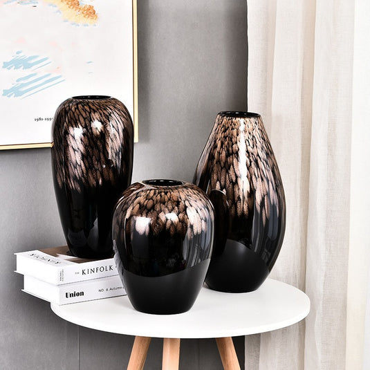 European Luxury Glass Vase Modern Art