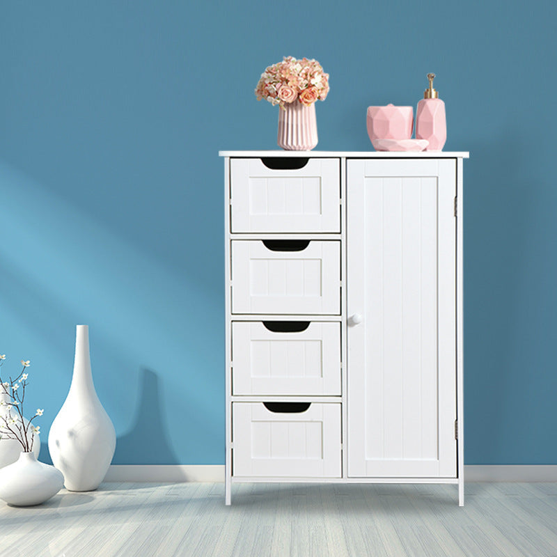 White Simple Storage Cabinet Household 4 Pumping Storage Cabinet