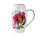 Household Bone China Large Capacity Mug With Lid Spoon Cup